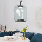 Hailie Modern Round Glass Pendant Light Dining Room Bedroom