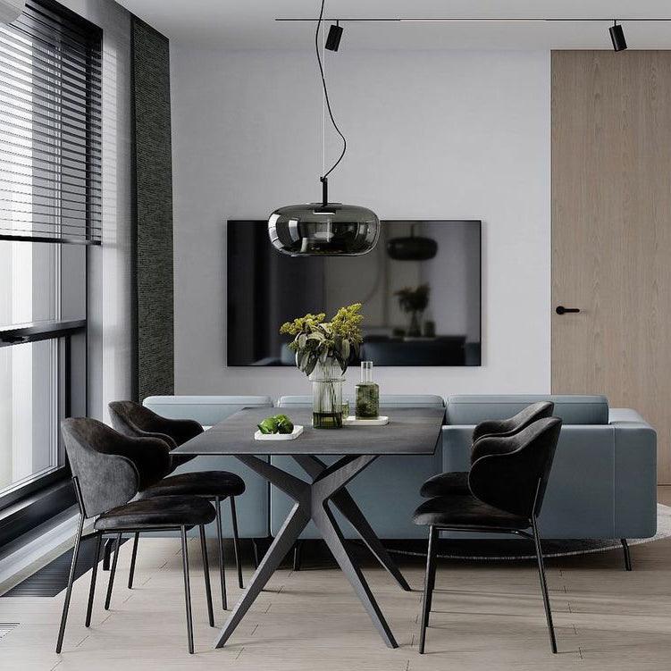 Hailie Modern Round Glass Pendant Light Dining Room Bedroom