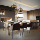 Hailie Moderne Rond Verre Suspensions Chambre à Coucher Salle à Manger