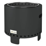 Smokeless Fire Pit Steel with Poker, Grey