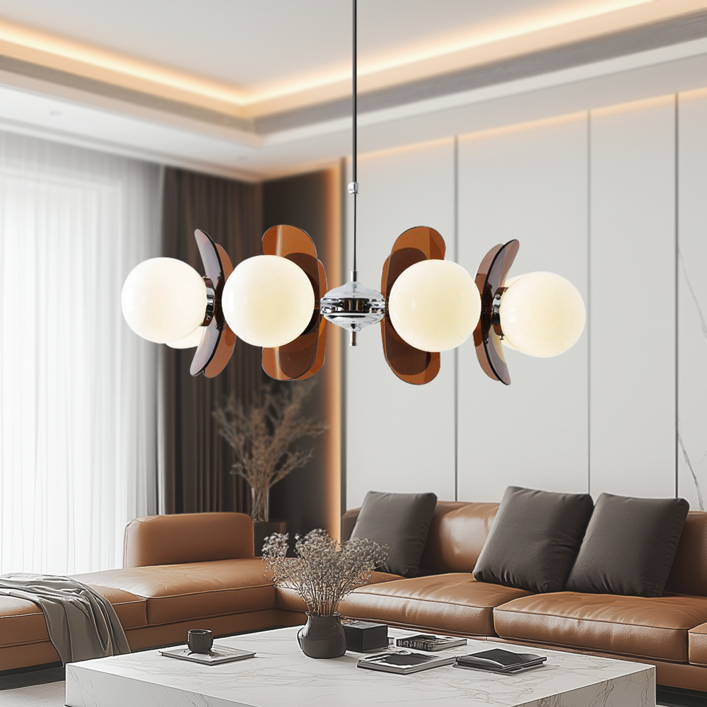 Chandelier Bauhaus Verre - FUTURA | Elegant Lighting