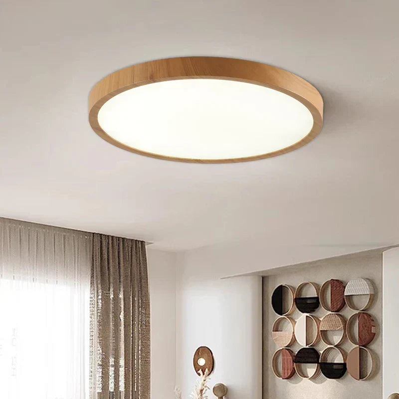Ceiling Light Walnut Ultra-Thin - AURIGA | Modern Elegance