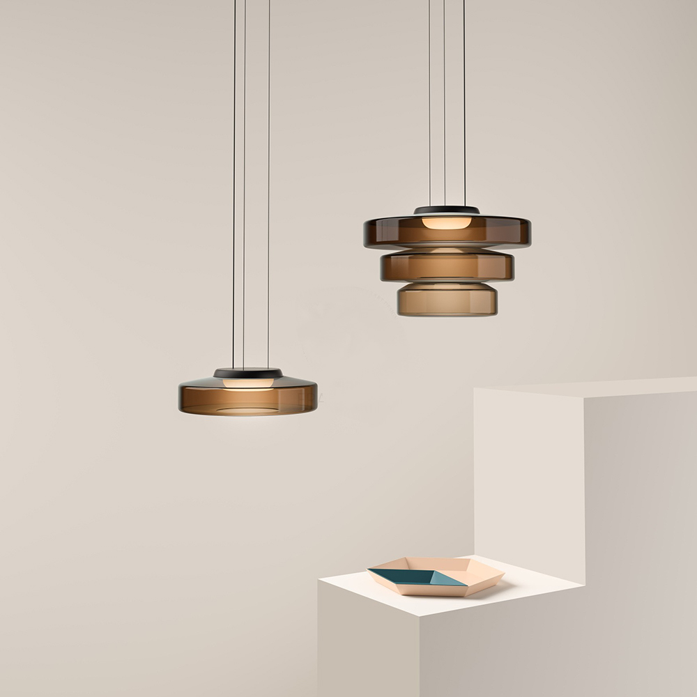 Pendant Light Smoke Grey Glass - TORSUS | Elegant Design