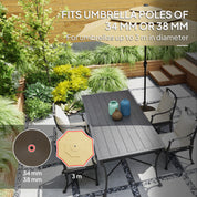 Garden Parasol Base Holder 28kg Sand Filled 23kg Water Filled Outdoor Umbrella Stand Weight, Brown