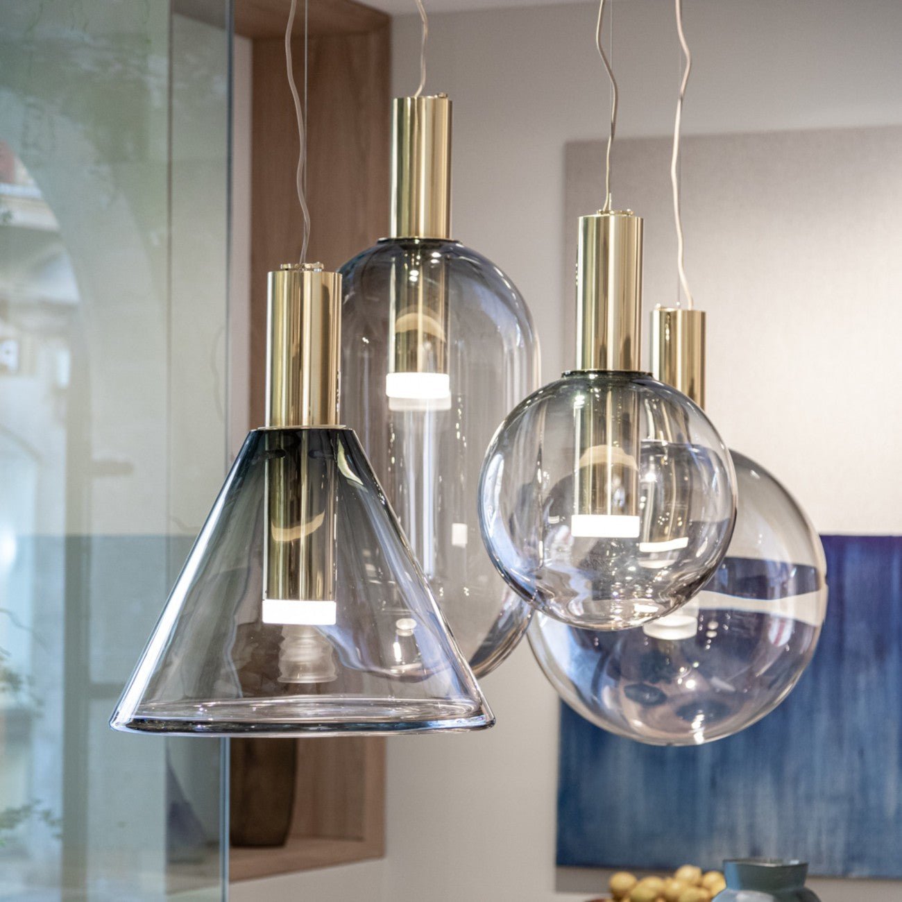 Pendant Light Glass Gold - ZIRCON | Sophistication