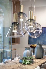 Pendant Light Glass Gold - ZIRCON | Sophistication