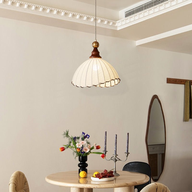 Pendant Light Fabric Gold - SAVIUS | Elegant
