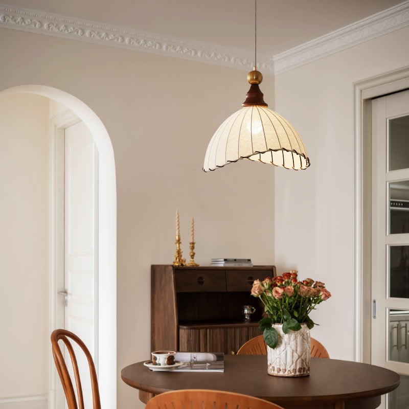 Pendant Light Fabric Gold - SAVIUS | Elegant
