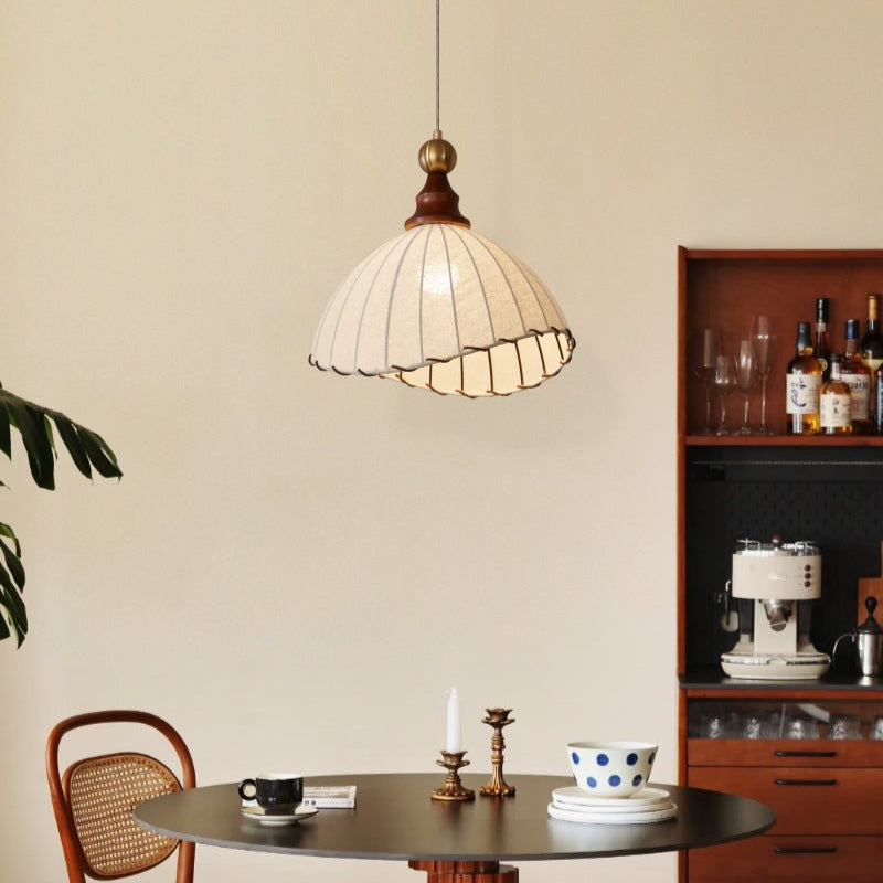 Pendant Light Fabric Gold - SAVIUS | Elegant