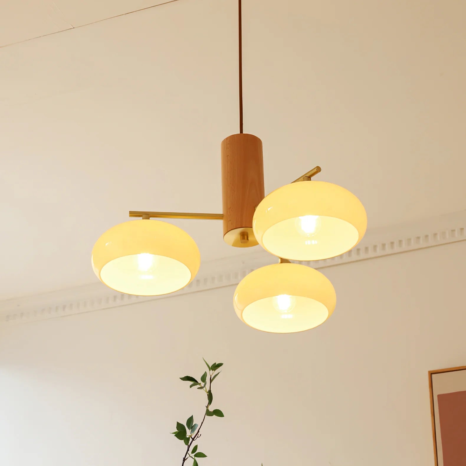 Valentina Modern Metal Glass Elliptical Pendant Light Shades Living Dining Room