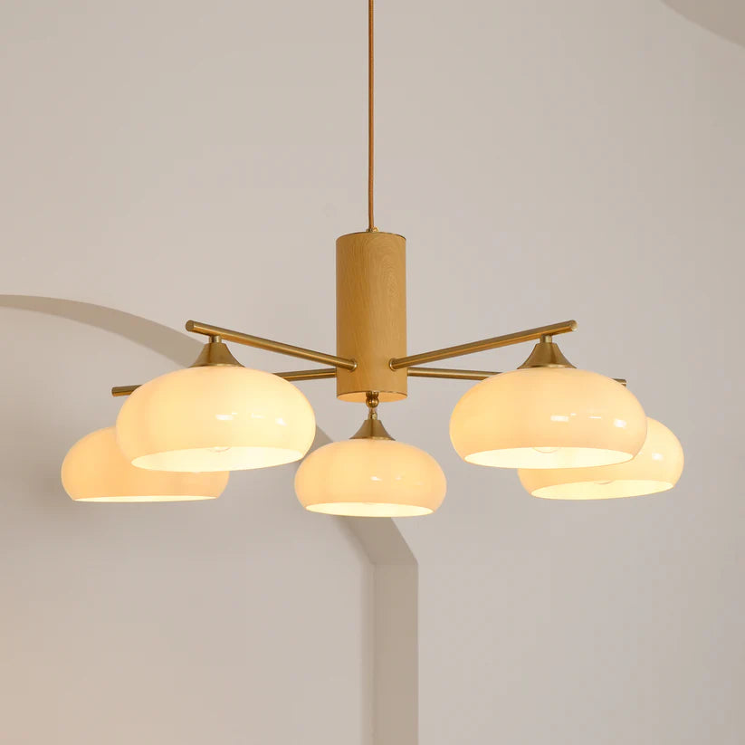 Valentina Moderne Métal Verre Elliptique Lustres Abat Jour Salon Salle À Manger