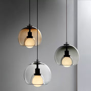 Pendant Light Cognac Glass Minimalist - SEKTOR | Modern Style