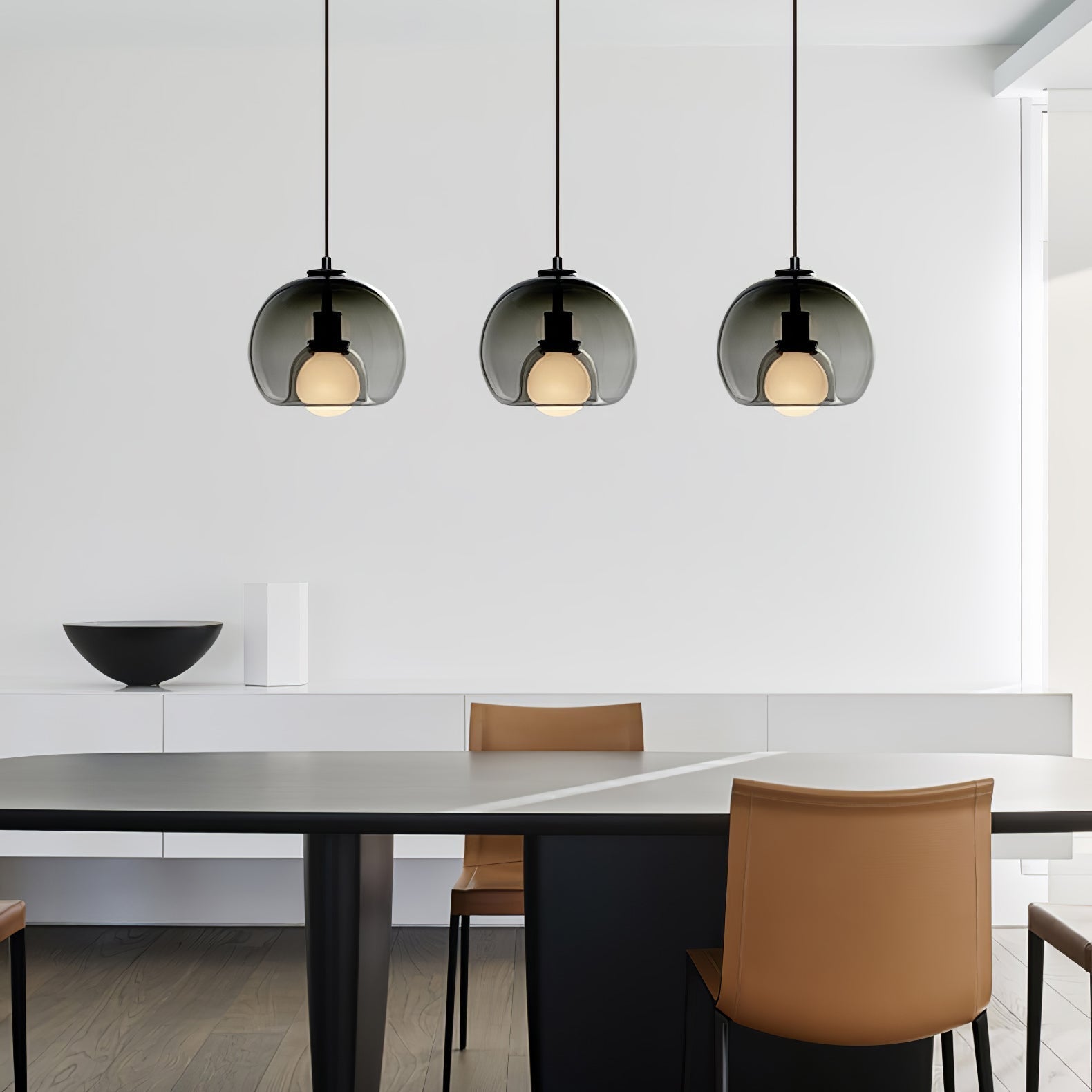 Pendant Light Cognac Glass Minimalist - SEKTOR | Modern Style