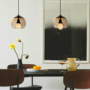 Pendant Light Cognac Glass Minimalist - SEKTOR | Modern Style
