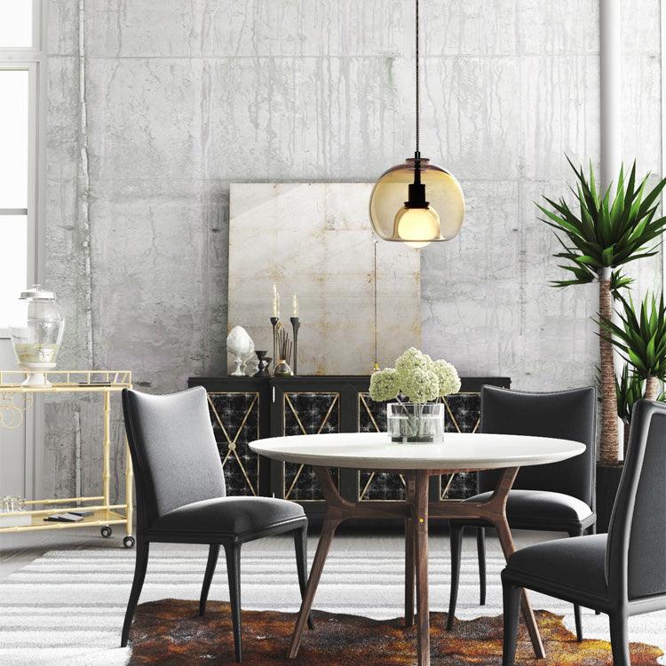 Pendant Light Cognac Glass Minimalist - SEKTOR | Modern Style