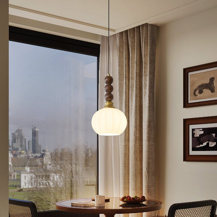 Pendant Light Dark Walnut Gold - SIGNUM | Elegant Style