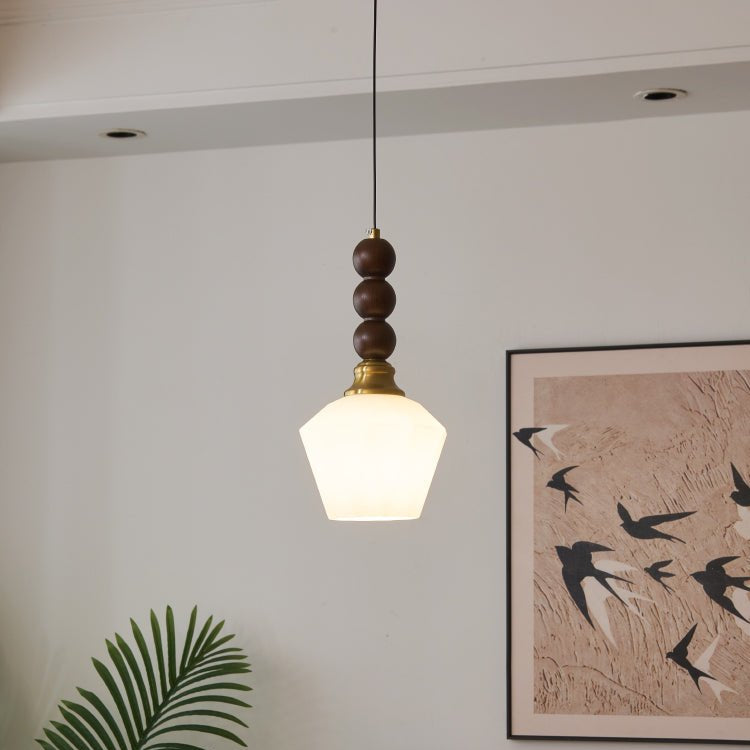 Pendant Light Dark Walnut Gold - SIGNUM | Elegant Style