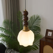 Pendant Light Dark Walnut Gold - SIGNUM | Elegant Style