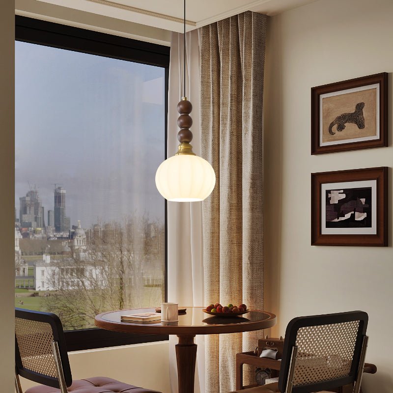 Pendant Light Dark Walnut Gold - SIGNUM | Elegant Style