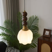 Pendant Light Dark Walnut Gold - SIGNUM | Elegant Style