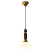 Pendant Light Dark Walnut Gold - SIGNUM | Elegant Style