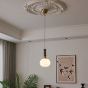 Pendant Light Dark Walnut Gold - SIGNUM | Elegant Style