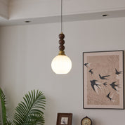 Pendant Light Dark Walnut Gold - SIGNUM | Elegant Style