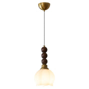 Pendant Light Dark Walnut Gold - SIGNUM | Elegant Style