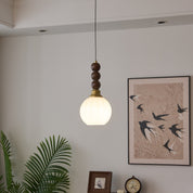 Pendant Light Dark Walnut Gold - SIGNUM | Elegant Style