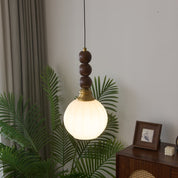 Pendant Light Dark Walnut Gold - SIGNUM | Elegant Style