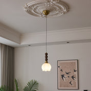 Pendant Light Dark Walnut Gold - SIGNUM | Elegant Style