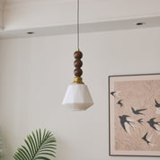 Pendant Light Dark Walnut Gold - SIGNUM | Elegant Style