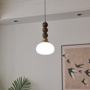 Pendant Light Dark Walnut Gold - SIGNUM | Elegant Style