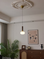 Pendant Light Dark Walnut Gold - SIGNUM | Elegant Style