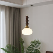 Pendant Light Dark Walnut Gold - SIGNUM | Elegant Style