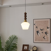 Pendant Light Dark Walnut Gold - SIGNUM | Elegant Style
