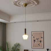 Pendant Light Dark Walnut Gold - SIGNUM | Elegant Style