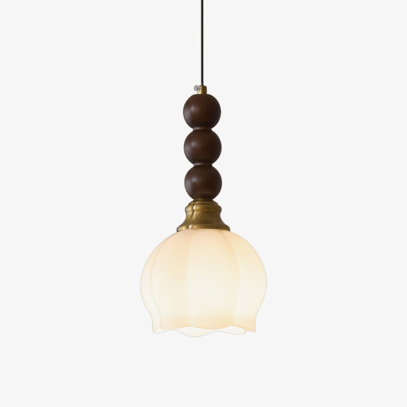 Pendant Light Dark Walnut Gold - SIGNUM | Elegant Style