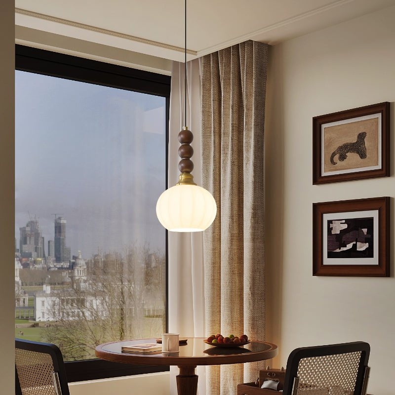 Pendant Light Dark Walnut Gold - SIGNUM | Elegant Style