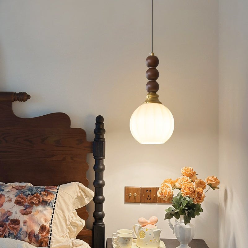 Pendant Light Dark Walnut Gold - SIGNUM | Elegant Style