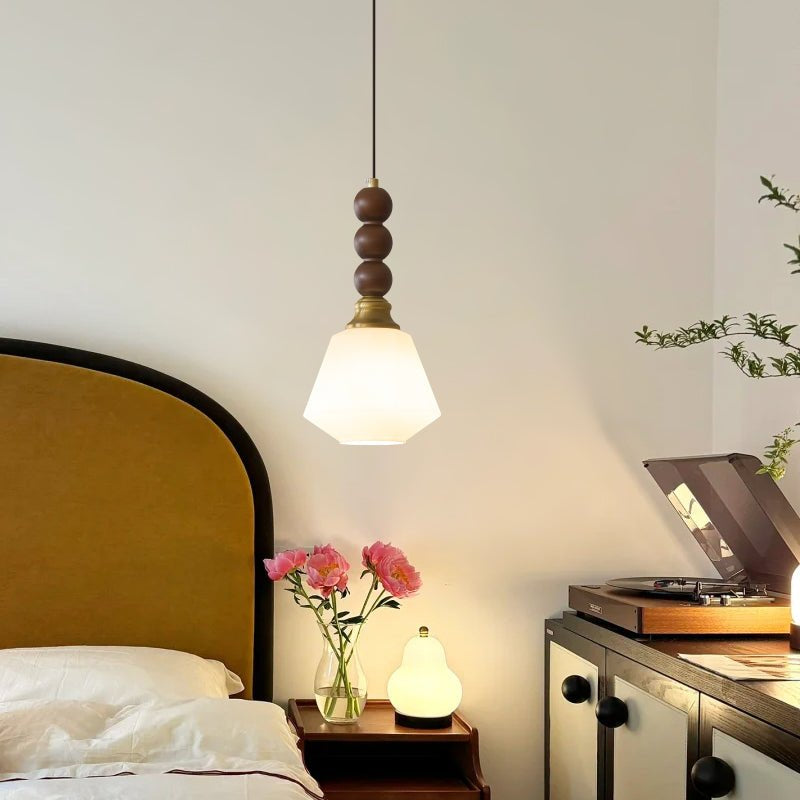 Pendant Light Dark Walnut Gold - SIGNUM | Elegant Style