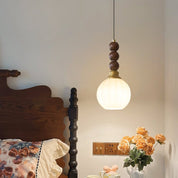 Pendant Light Dark Walnut Gold - SIGNUM | Elegant Style