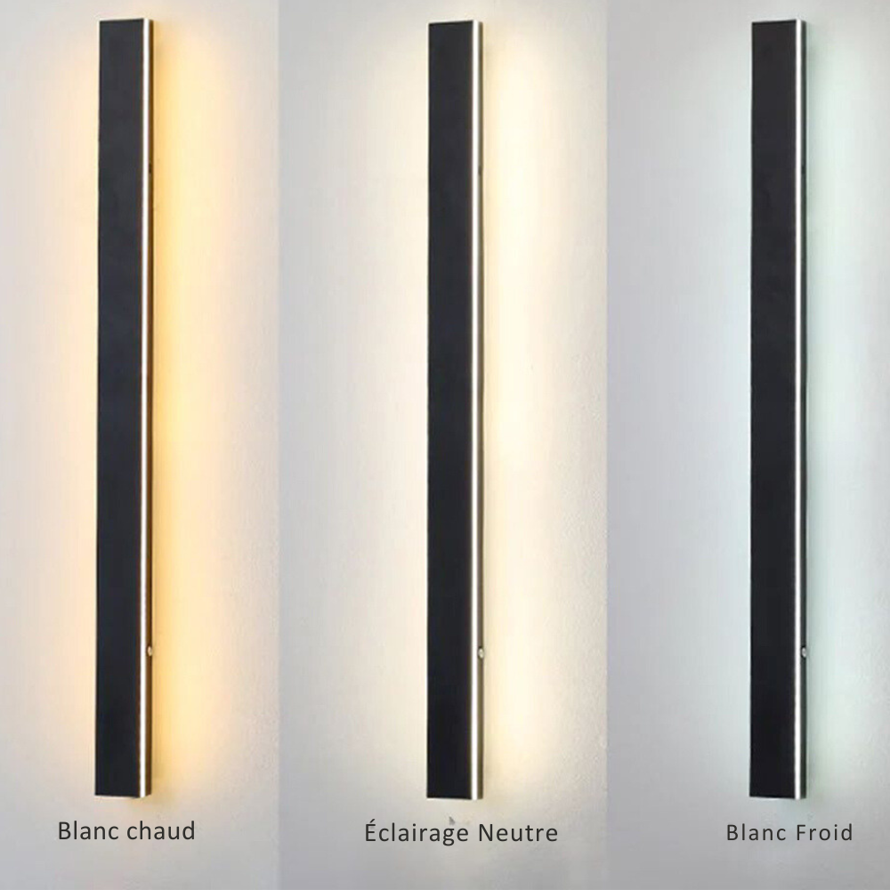 Edge Applique Murale Extérieur LED Étanche Minimaliste Métal Cour