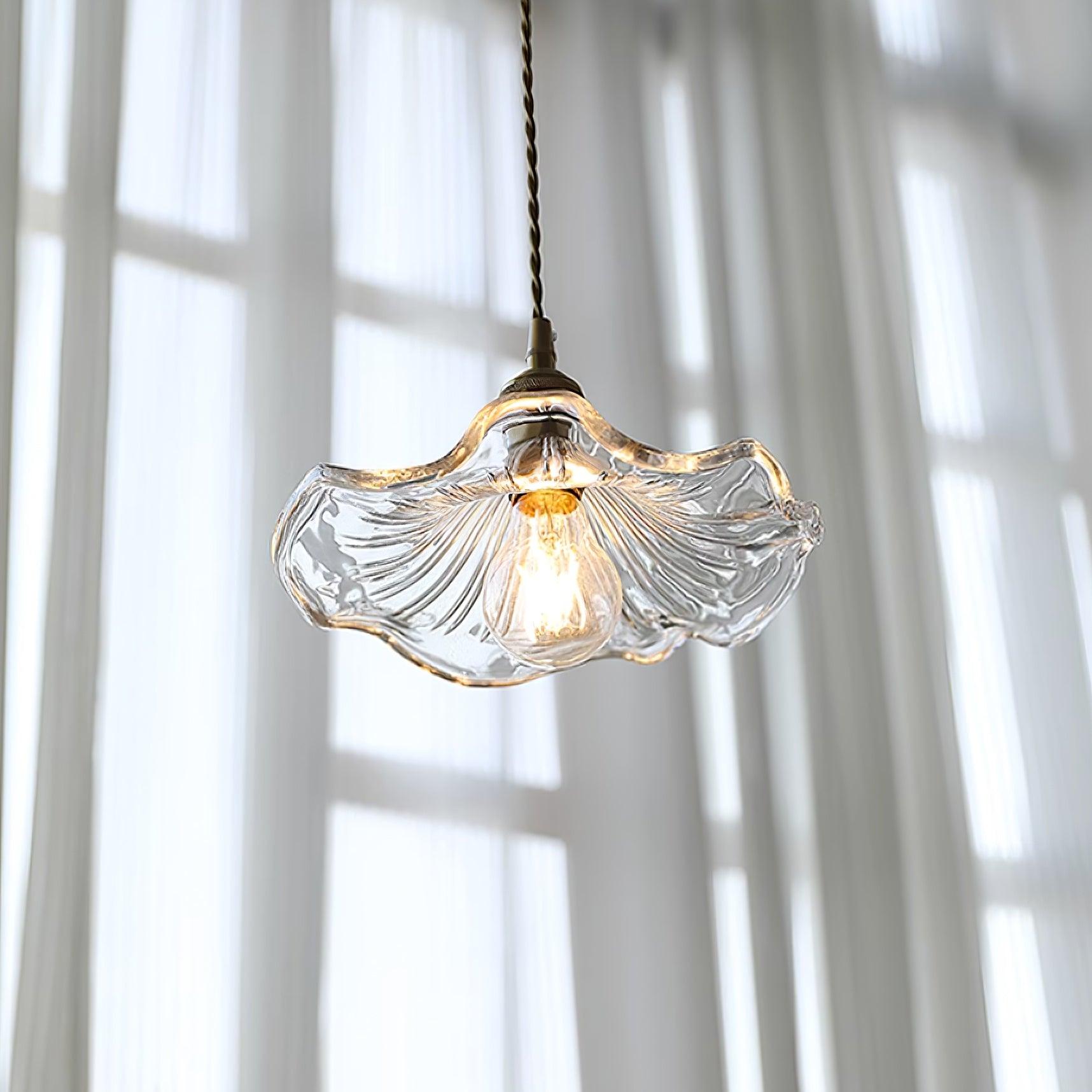 Pendant Light Flower Glass Copper - SONUSX | Elegant