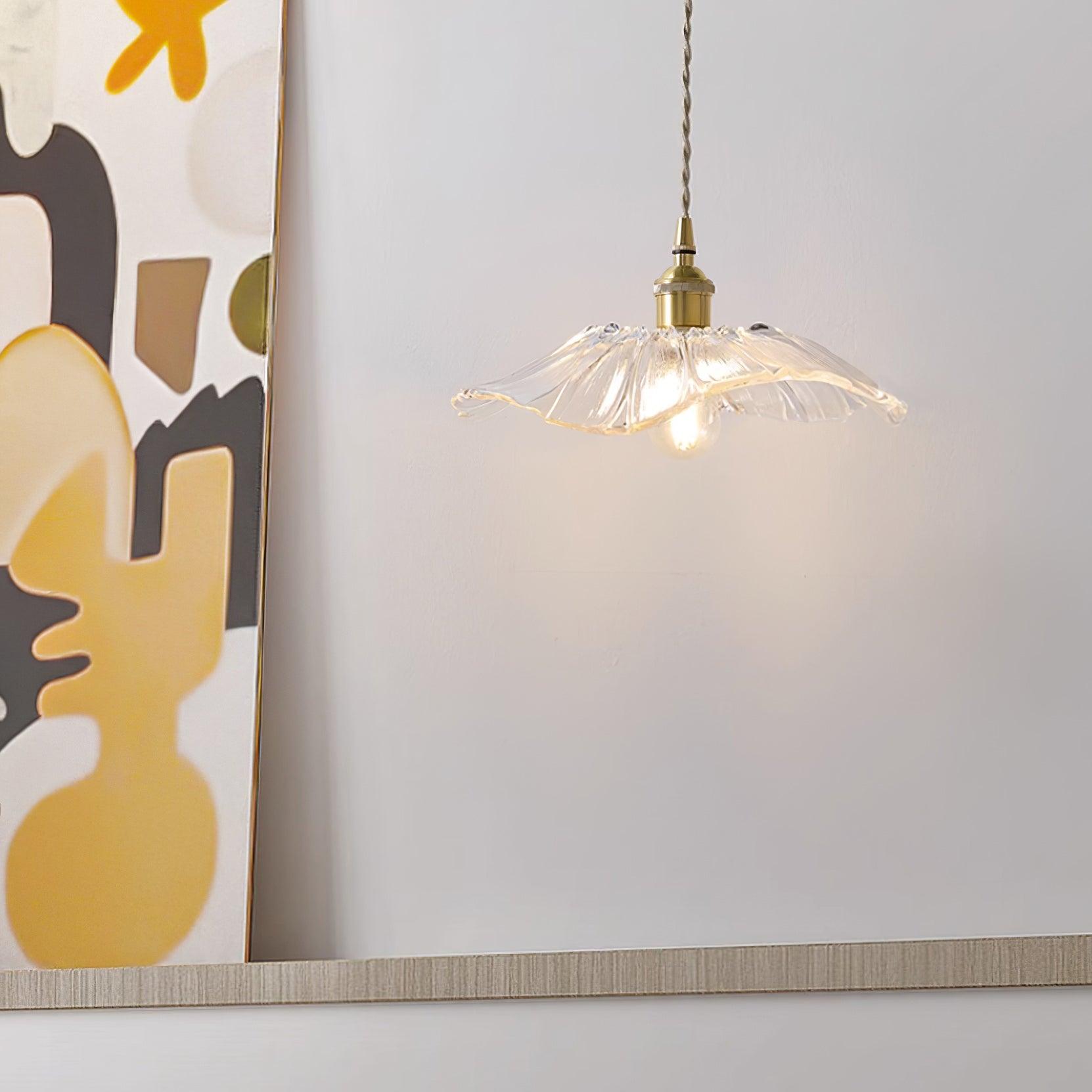 Pendant Light Flower Glass Copper - SONUSX | Elegant