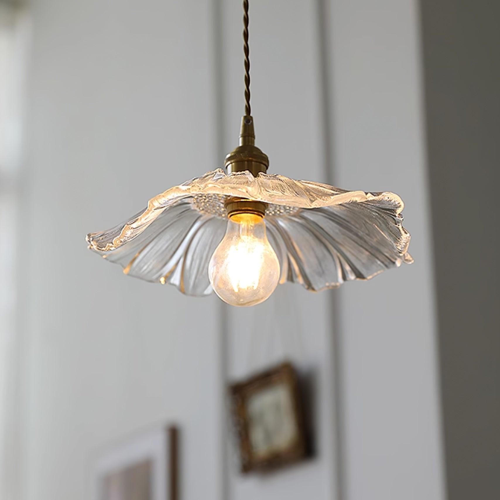 Pendant Light Flower Glass Copper - SONUSX | Elegant
