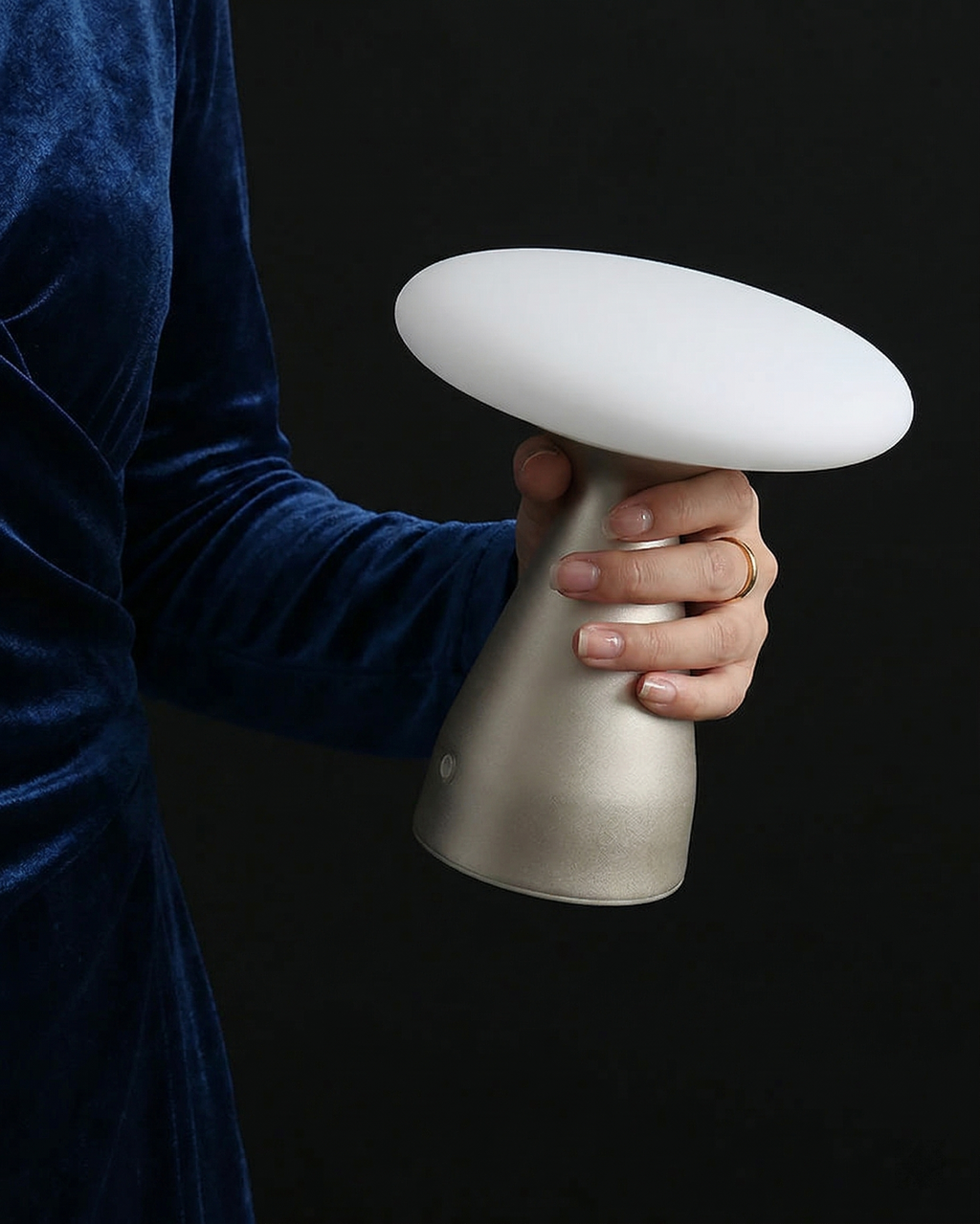 PRISM designer table lamp shown on a bedside table in a modern bedroom — DecoHarmonie
