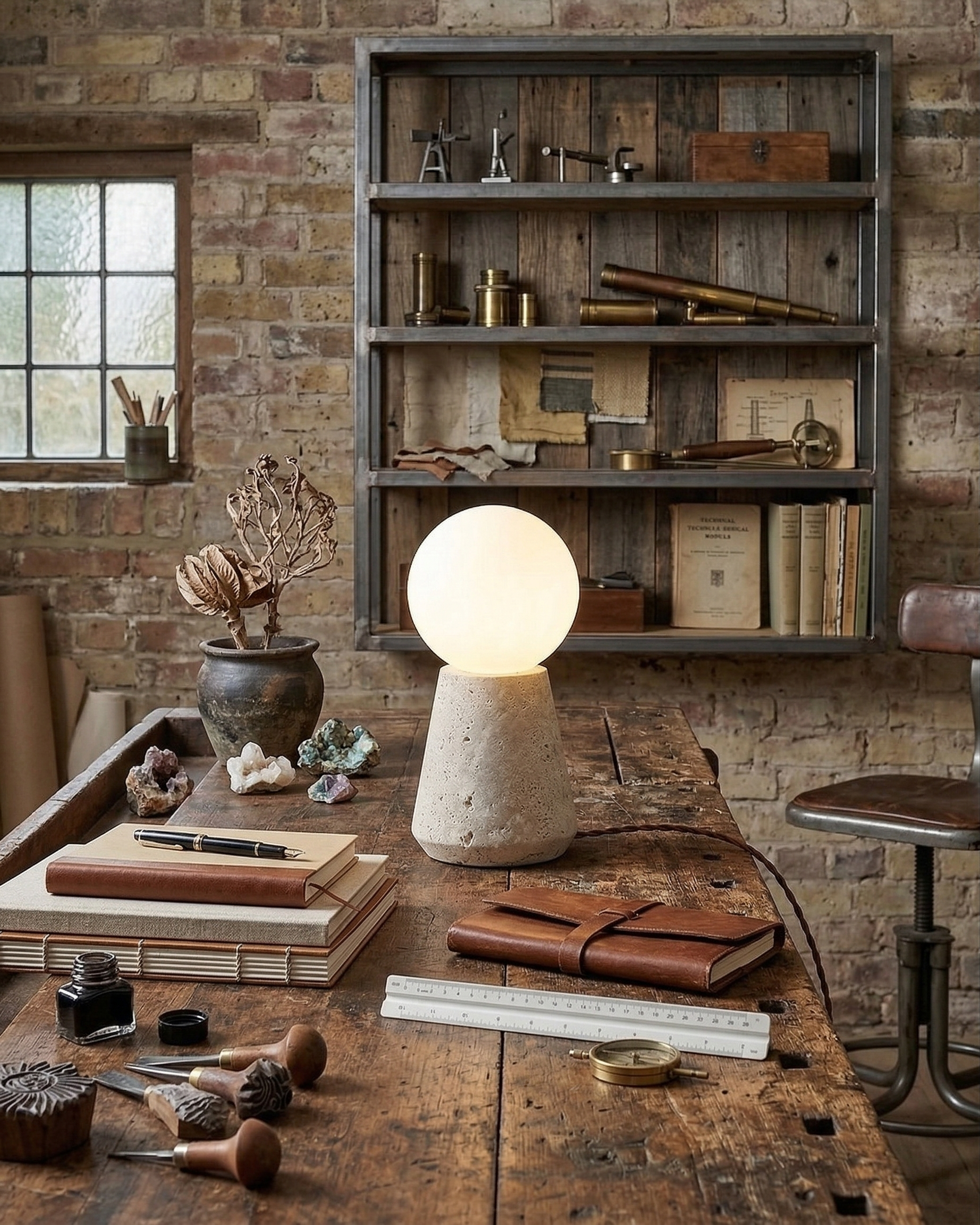 ZIRO designer table lamp softening the light in a contemporary lounge — DecoHarmonie
