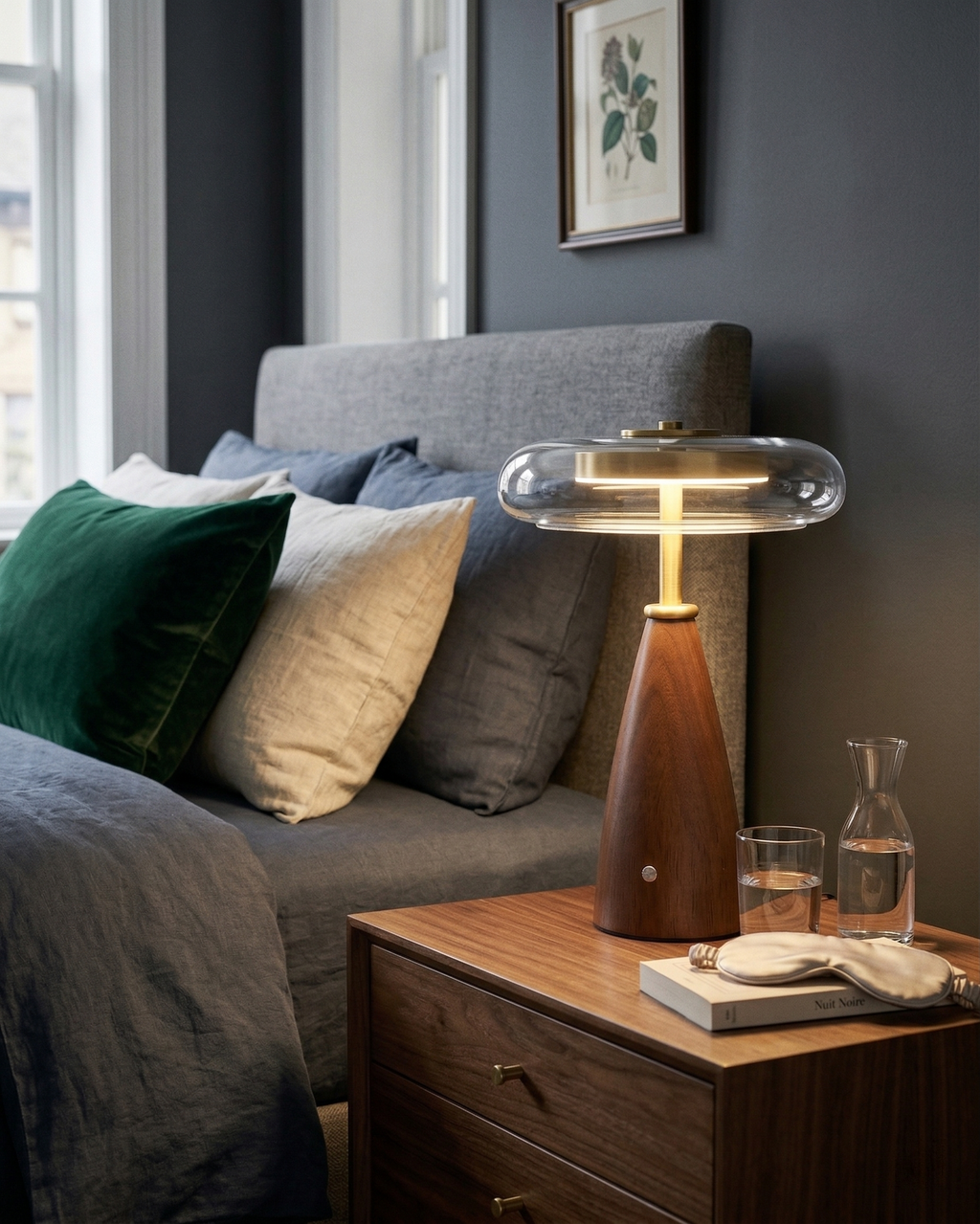 NALU designer table lamp displayed on a designer desk in a Sydney home — DecoHarmonie