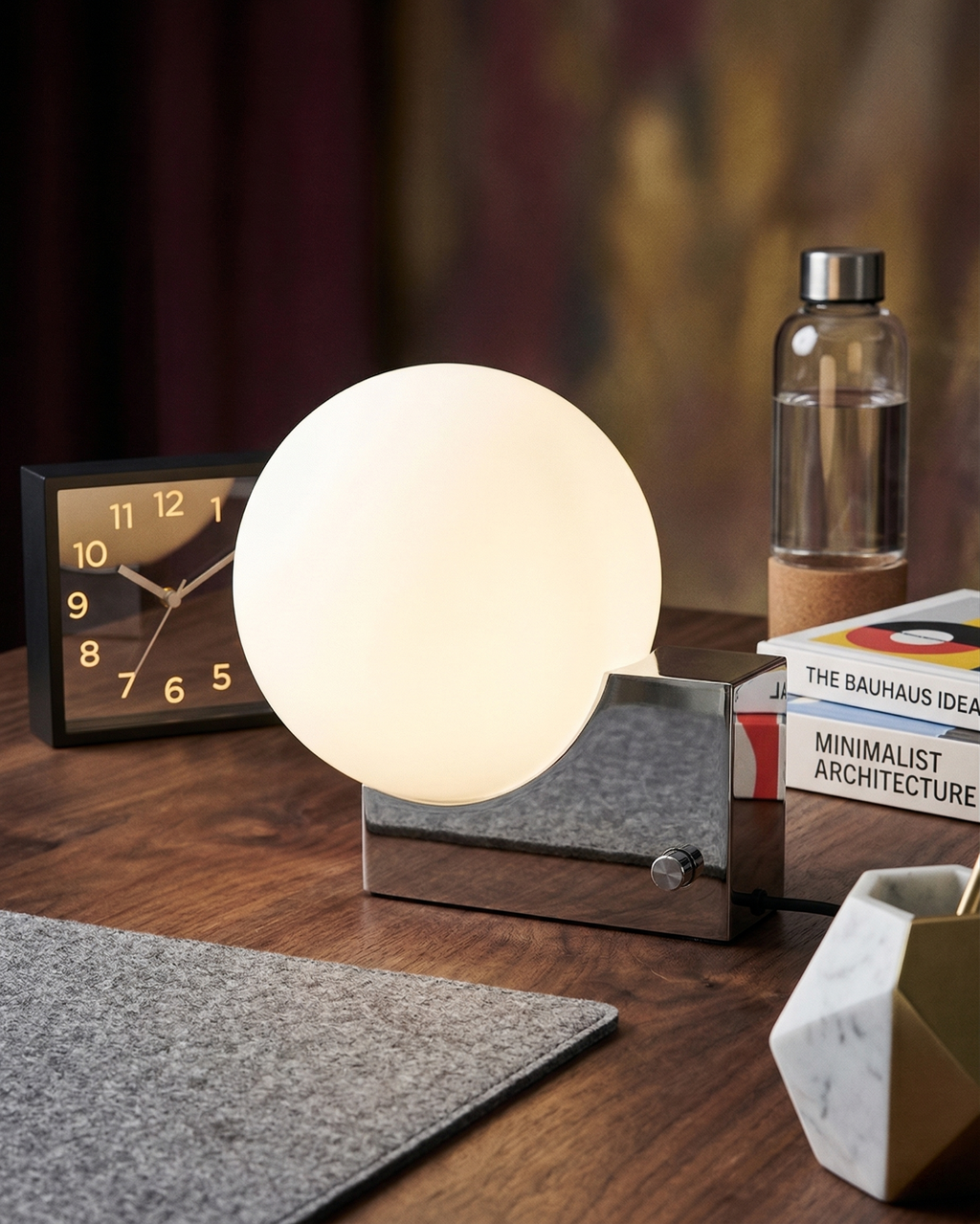TERO designer table lamp styled in a minimalist Australian interior — DecoHarmonie